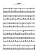 Téléchargez l'arrangement pour piano de la partition de A hoe en PDF